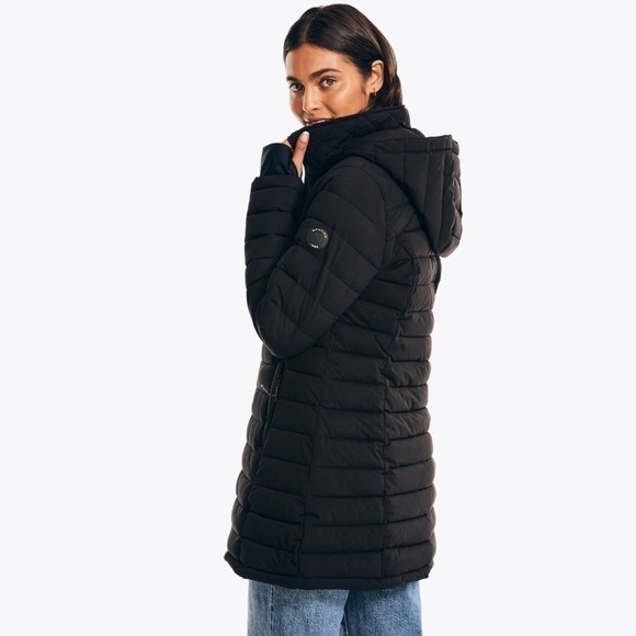 Nautica Jackets & Blazers - NWT Nautica Black Lightweight Puffer Jacket with Removable Hood MSRP $200 - XS